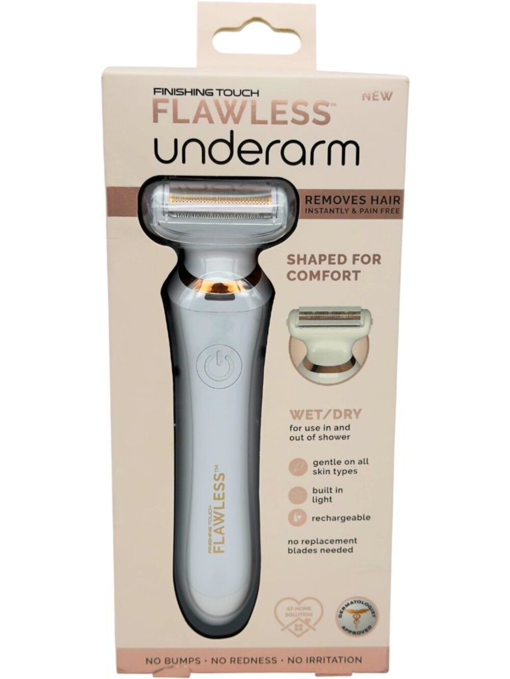 Finishing Touch Flawless Underarm Electric Hair Remover Wet Dry Rechargeable